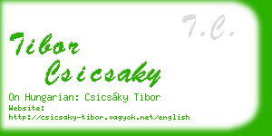 tibor csicsaky business card