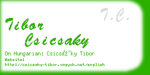 tibor csicsaky business card